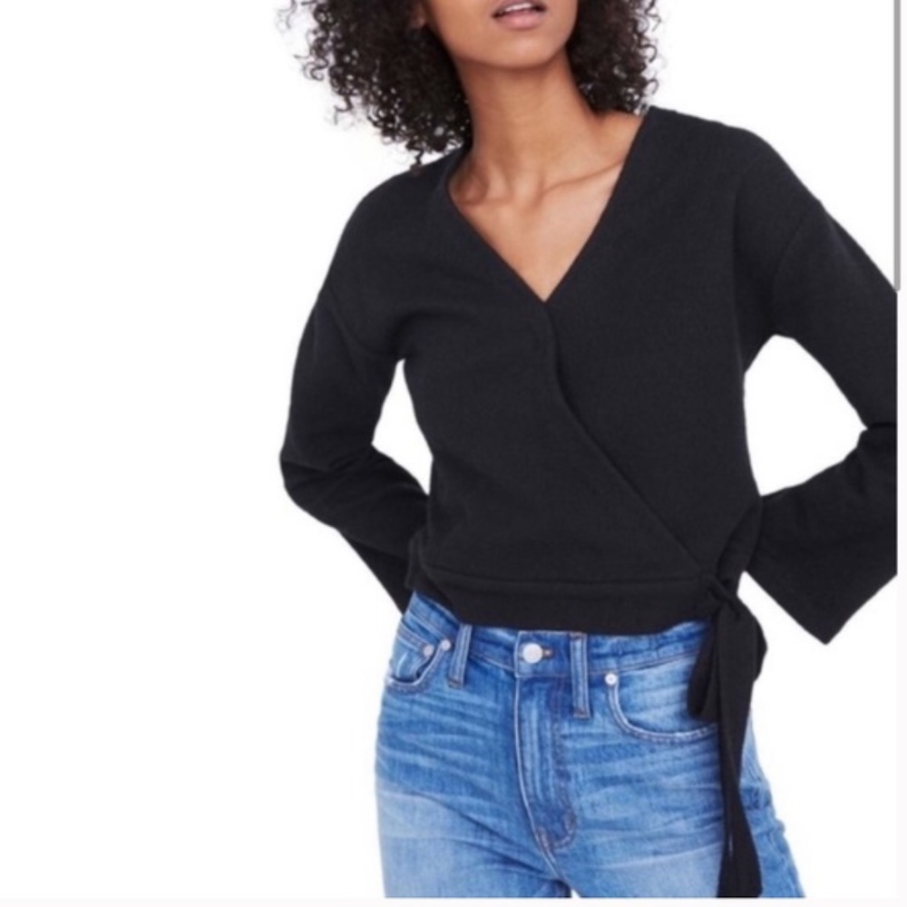 Madewell Bell Sleeve Faux Wrap Top